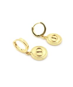 Alternative view of DIOR PETIT CD EARRINGS GOLD E1648PTCMT_D300