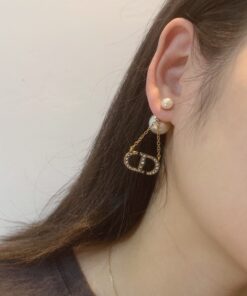 Alternative view of DIOR CD PEARL EARRINGS